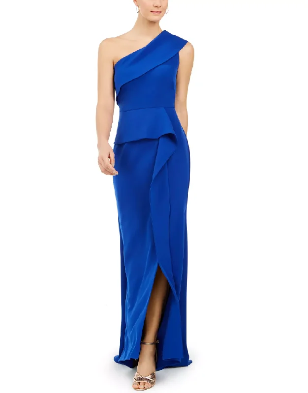 14 - vince camuto royal blue one shoulder ruffle gown Bodycon unclassified dresses