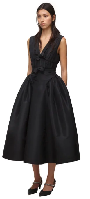 Black Bow Midi Dress