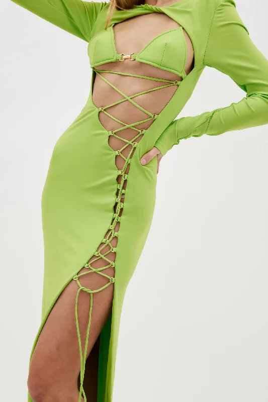 Coco Lime Green Evening Dress