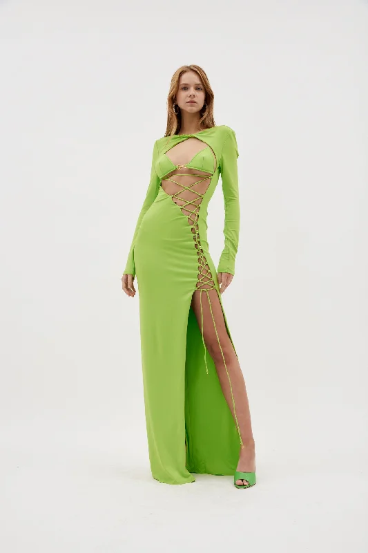 Coco Lime Green Evening Dress