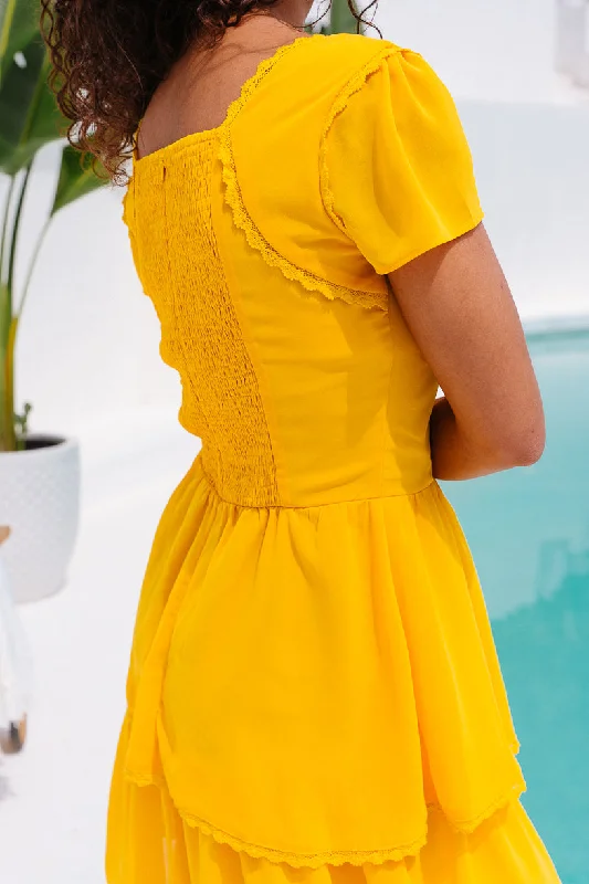 Natalie Dress in Marigold