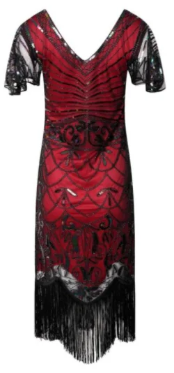 Gabrielle 1920s Flapper Dress Red