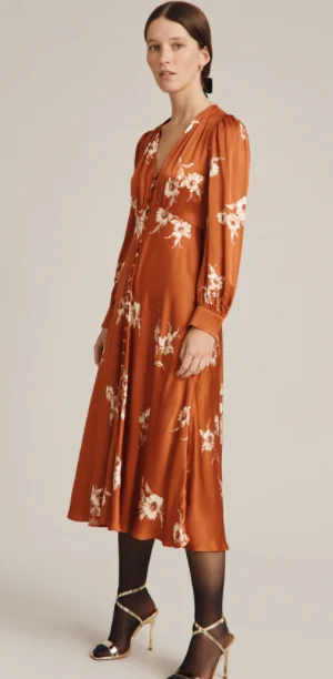 Millie Dress Rust Bouquet