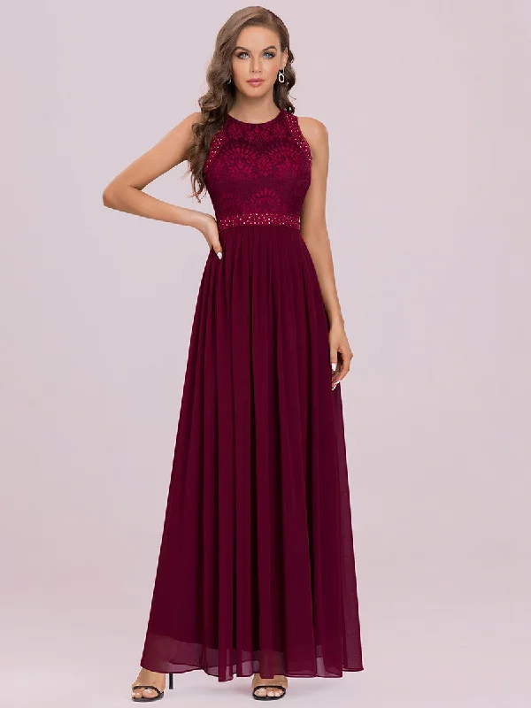 Round Neck Maxi Long Wholesale Party Dresses for Women