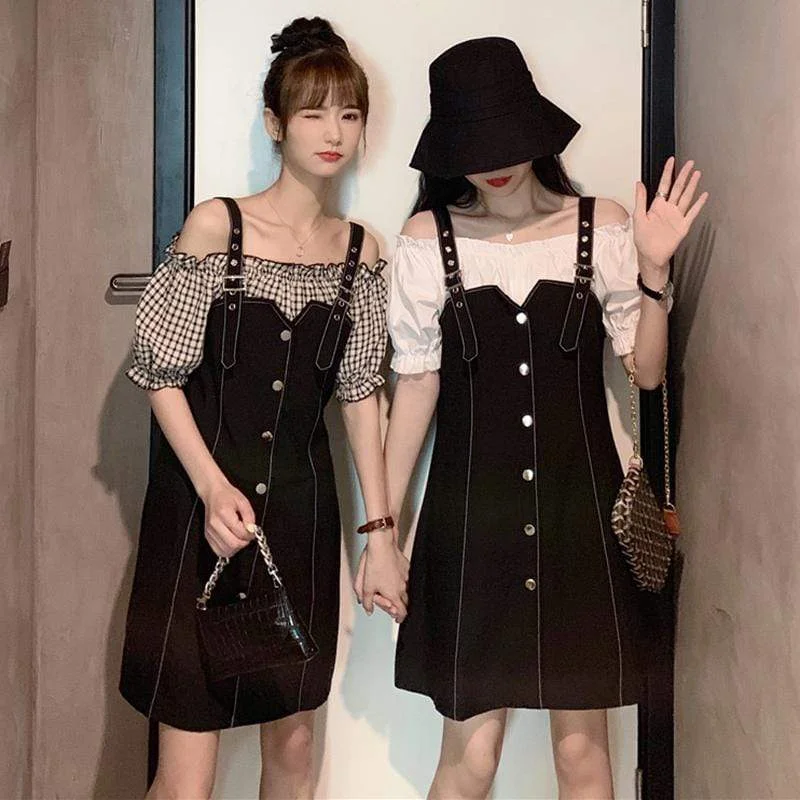 Women's Sweet False Two Pieces Dresses