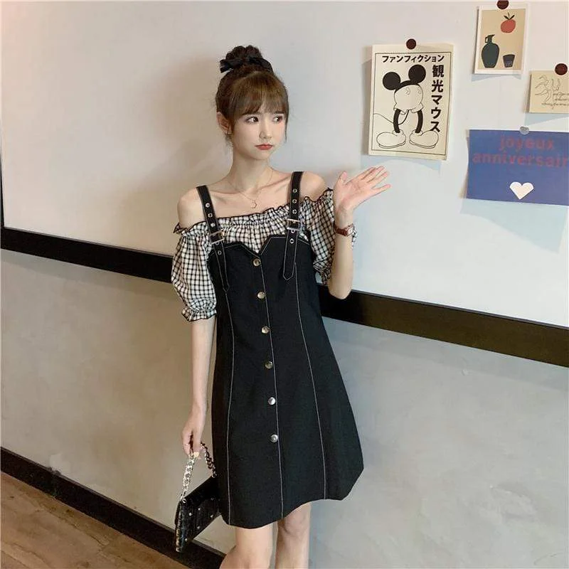 Women's Sweet False Two Pieces Dresses