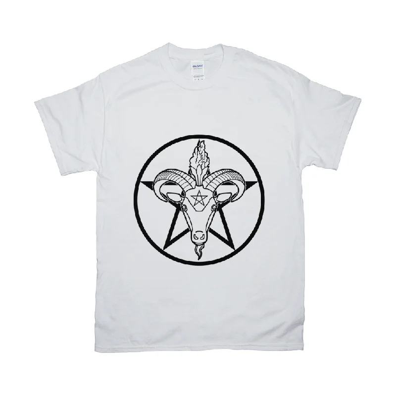 Baphomet Pentagram Relaxed Fit Tshirt - LIGHT | Choose Your Colourway | Gildan