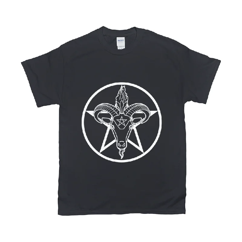 Baphomet Pentagram Relaxed Fit Tshirts - DARK  | Choose Your Colourway | Gildan