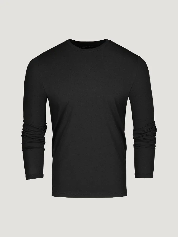 Black Performance Long Sleeve Crew