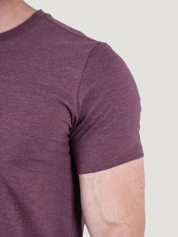 Burgundy Short Sleeve Henley