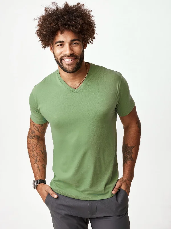 Cactus Green V-Neck