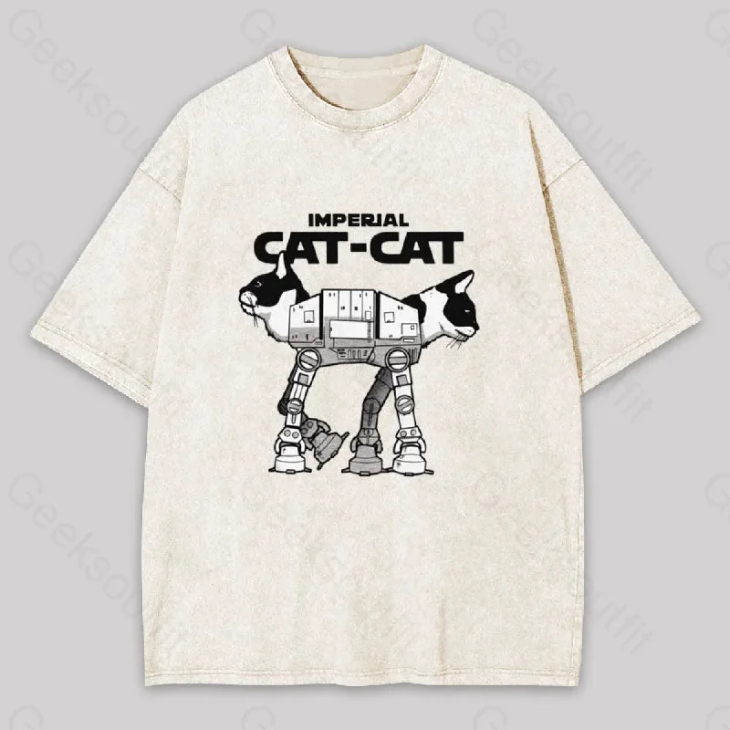 Cat-Cat Geek Washed T-shirt