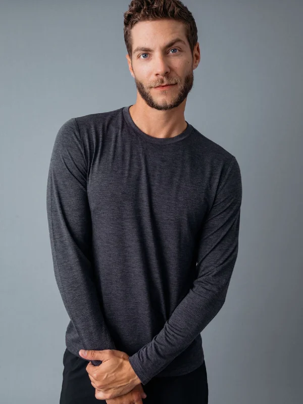 Charcoal Performance Long Sleeve Crew