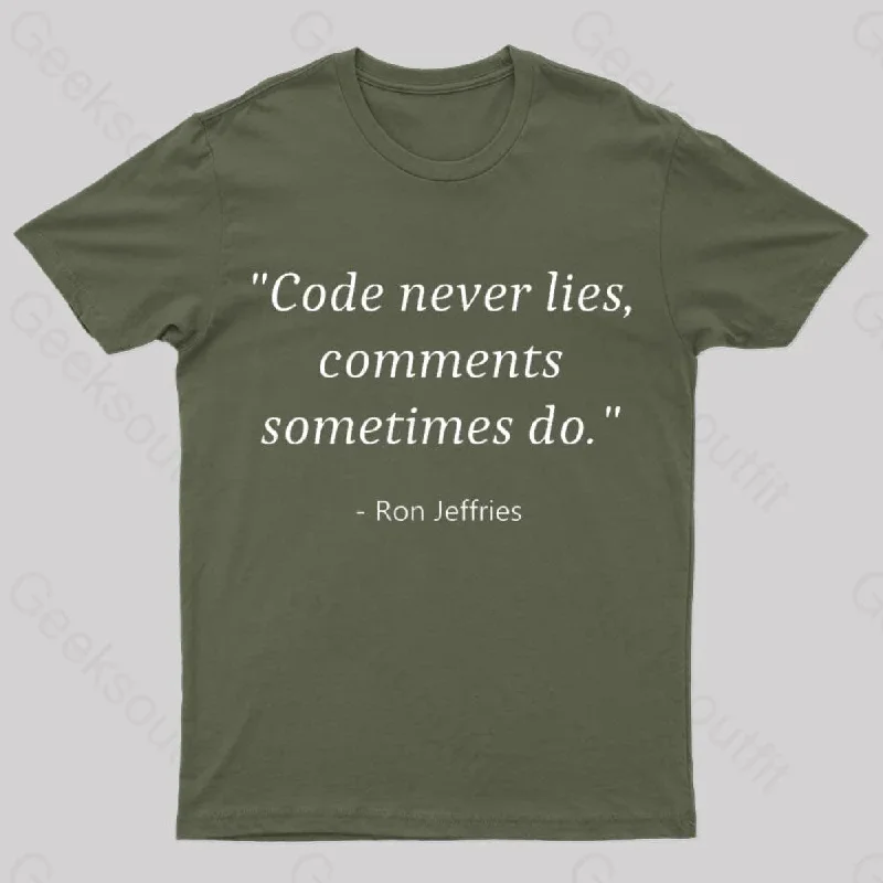 Code Never Lies Geek T-Shirt