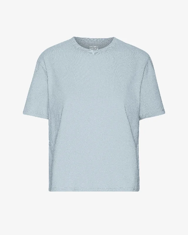 COLORFUL STANDARD - T SHIRT BOXY COURT - BLEU POUDRE