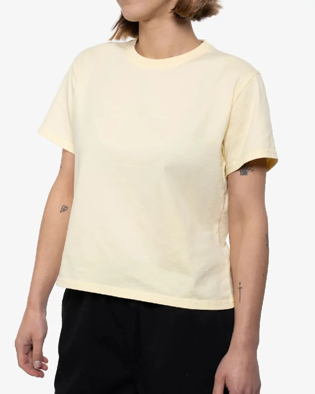 COLORFUL STANDARD - T SHIRT BOXY COURT - BLEU POUDRE