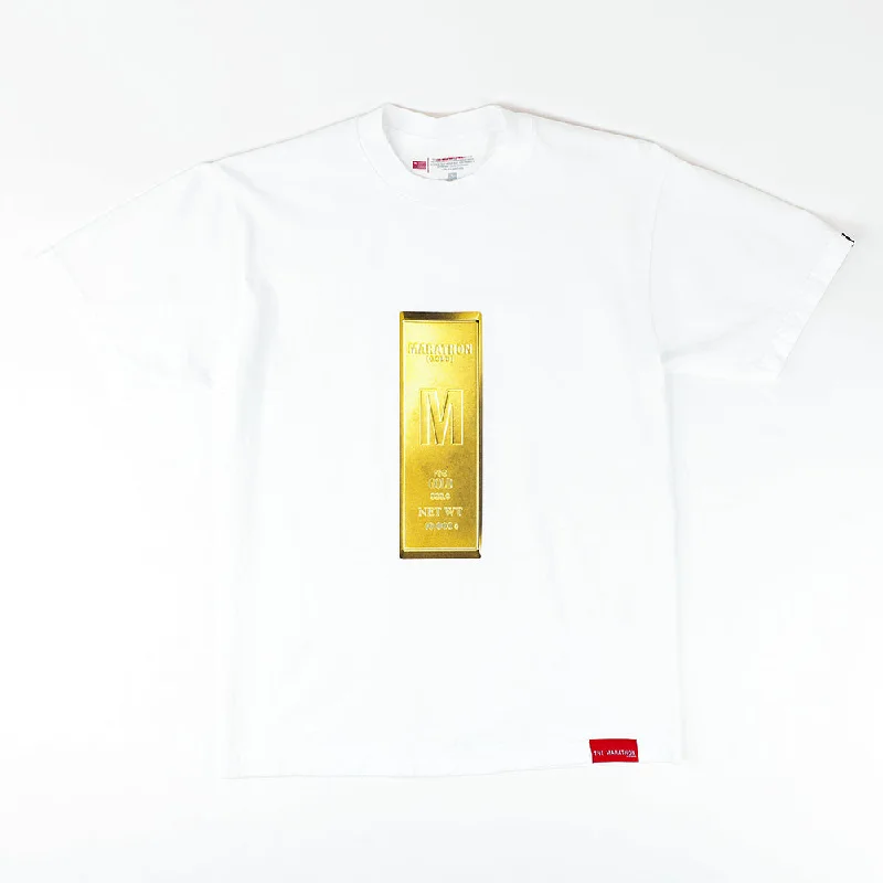 Marathon Gold T-Shirt - White/Gold