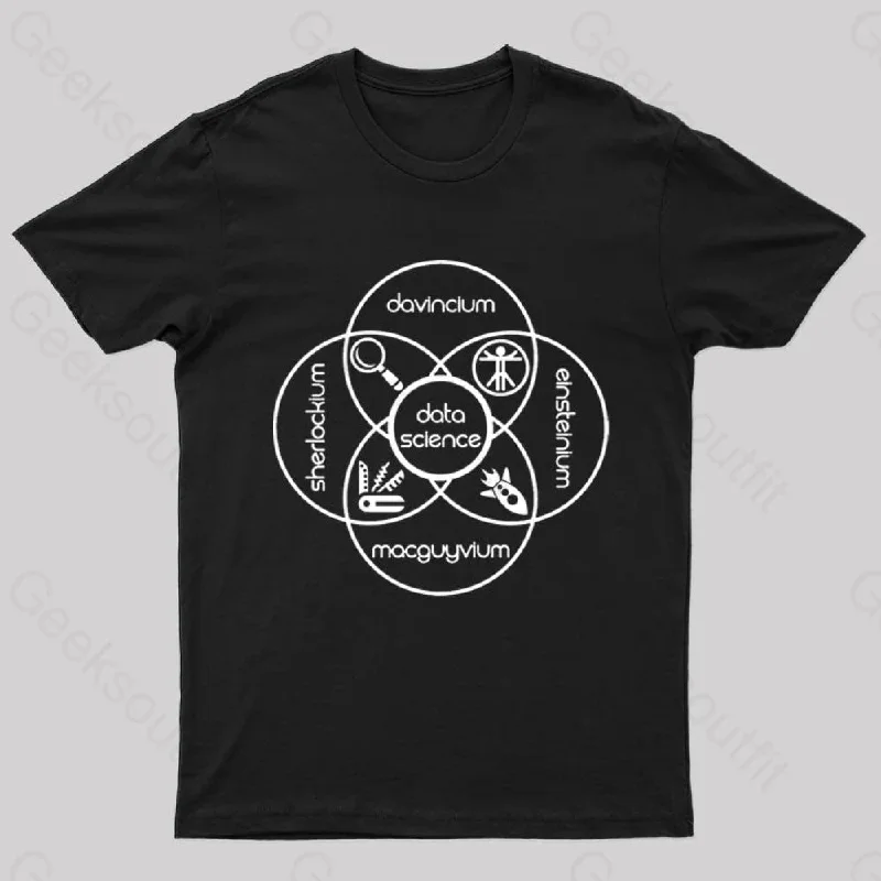 Data Science Periodic Venn Diagram of Elements Geek T-Shirt