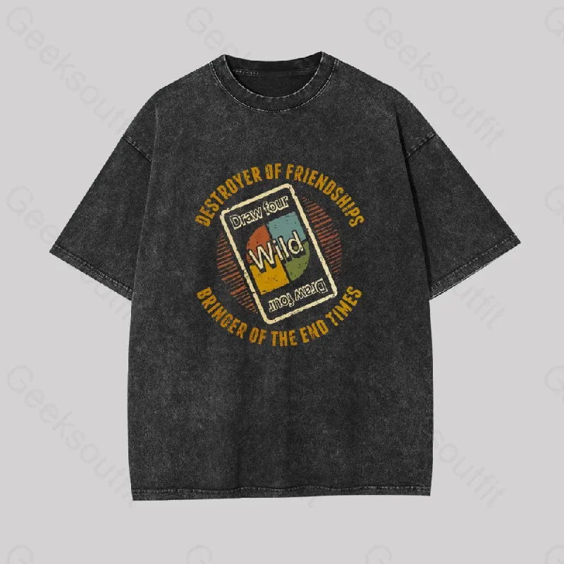 Destroyers of Friendships Geek Washed T-shirt