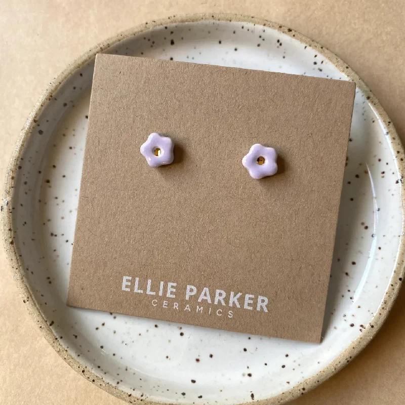 ELLIE PARKER CERAMICS - BOUCLES D'OREILLE FLEUR EN CERAMIQUE