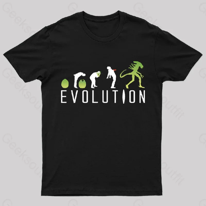 Evolution Of An Alien Nerd T-Shirt