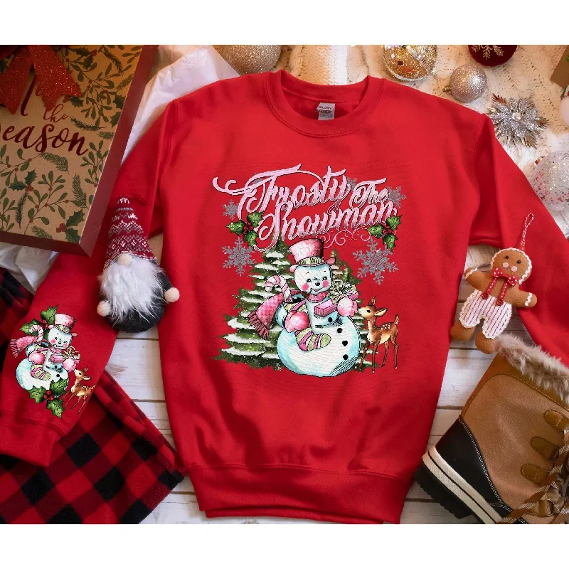 Frosty the Snowman W/ Sleeve accent Sweatshirt