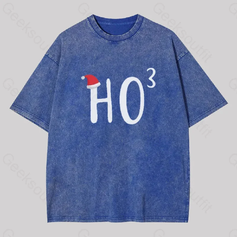 HO to the third power Christmas Washed T-shirt