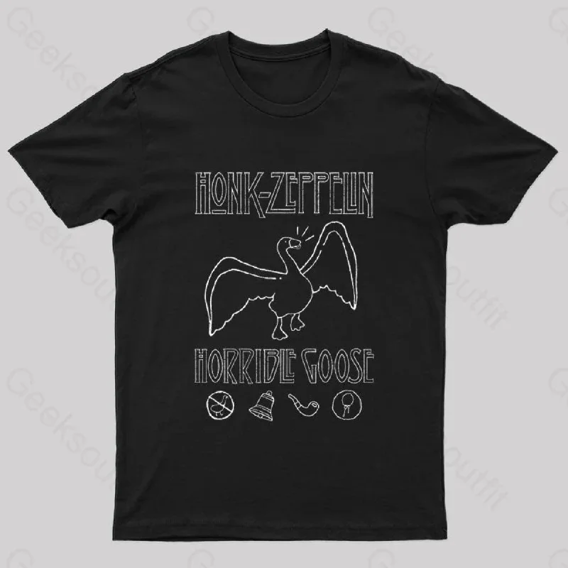 Honk Horrible Goose Nerd T-Shirt