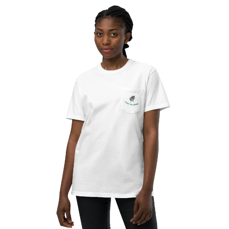 Hot Girl Plants Garment-Dyed Pocket Short Sleeve Tee