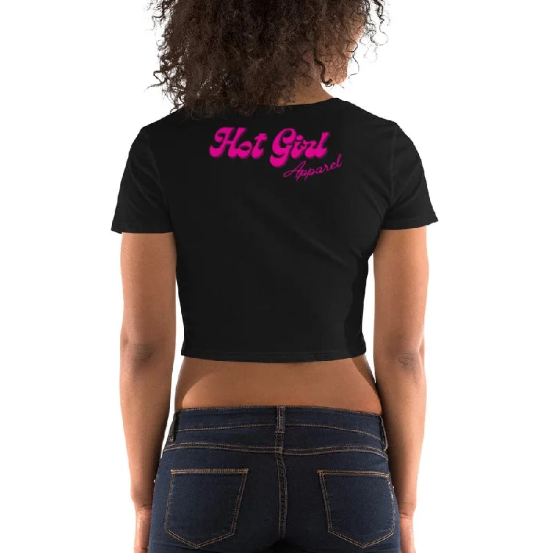 Hot Girl Too Pretty To Work Women’s Crop Short Sleeve Tee