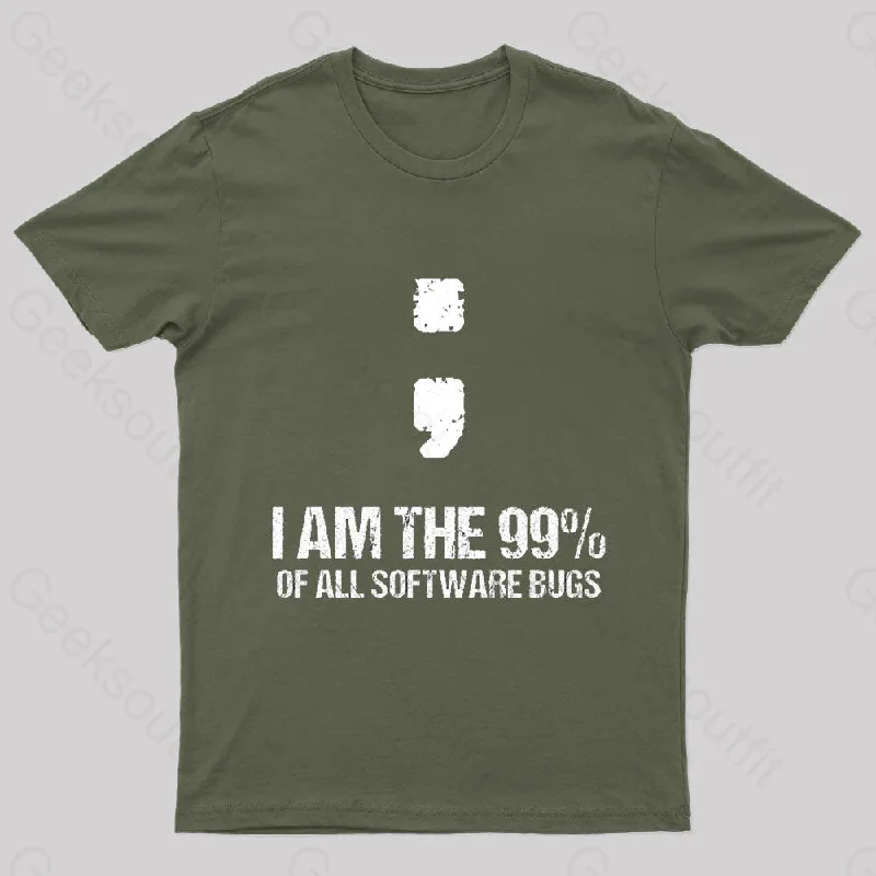 I Am The 99% Of All Software Bugs Nerd T-Shirt