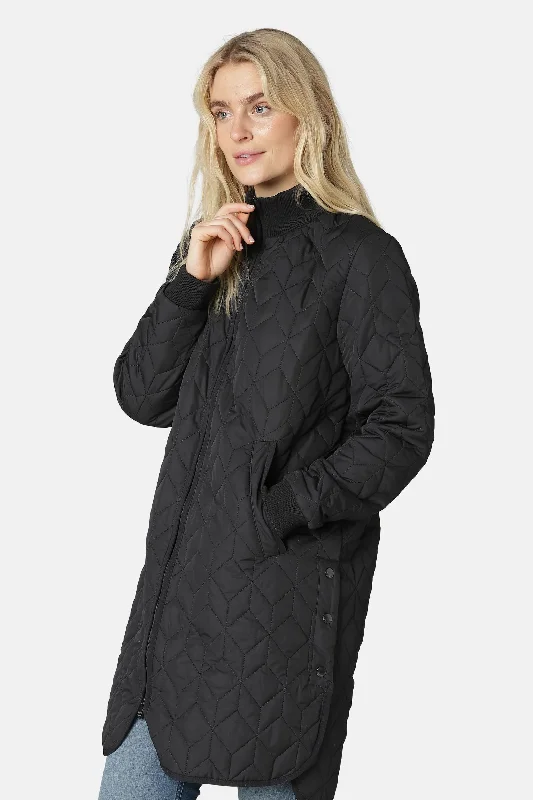 ILSE JACOBSEN - MANTEAU MATELASSÉ - NOIR