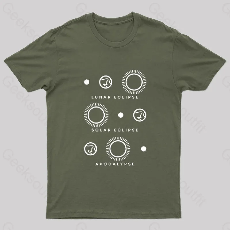 Lunar Eclipse Solar Eclipse Apocalypse Nerd T-Shirt