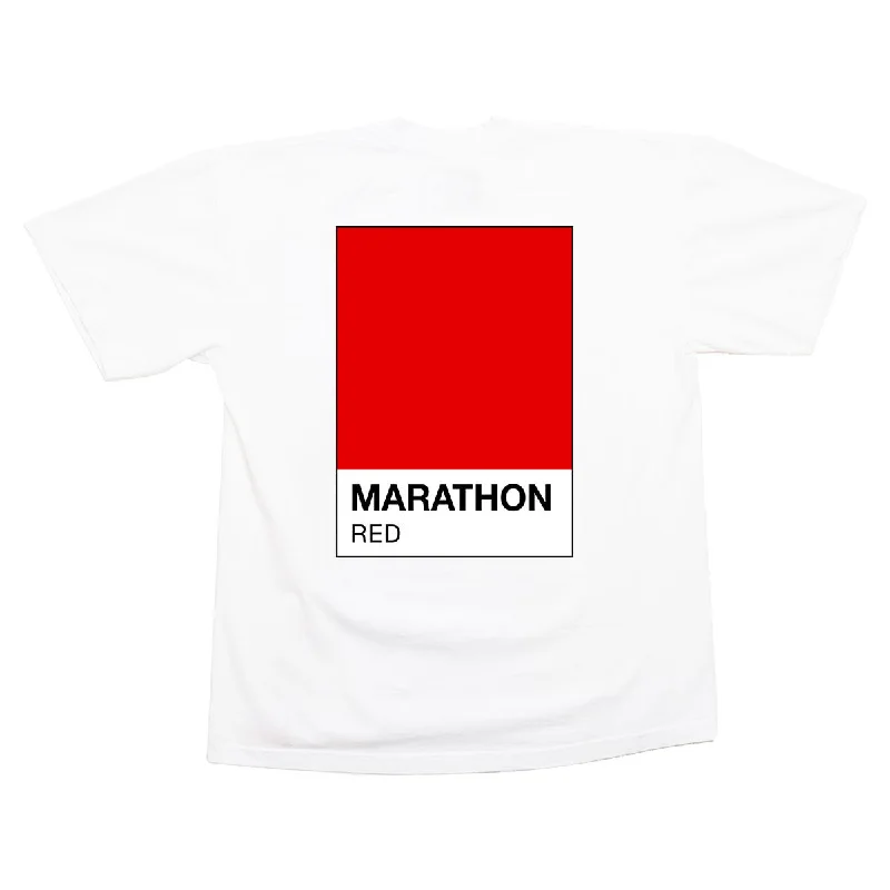 Marathon Red Pantone T-shirt - White