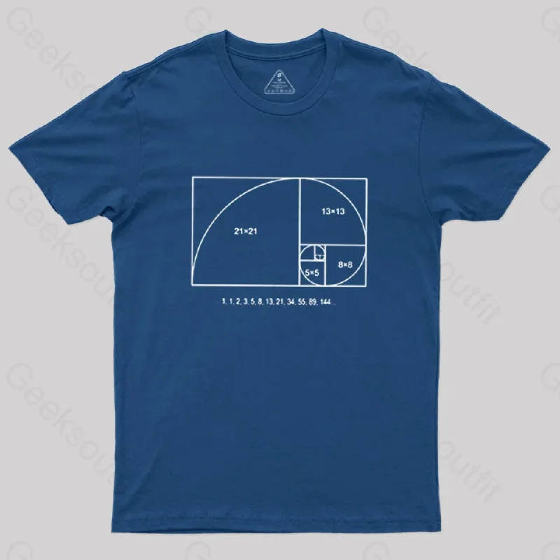 Math Art Golden Spiral Fibonacci T-Shirt