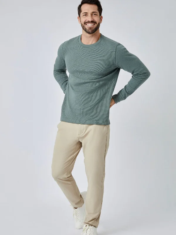 Mercury Green Thermal Long Sleeve Crew