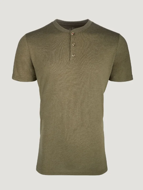 Military Short Sleeve Henley