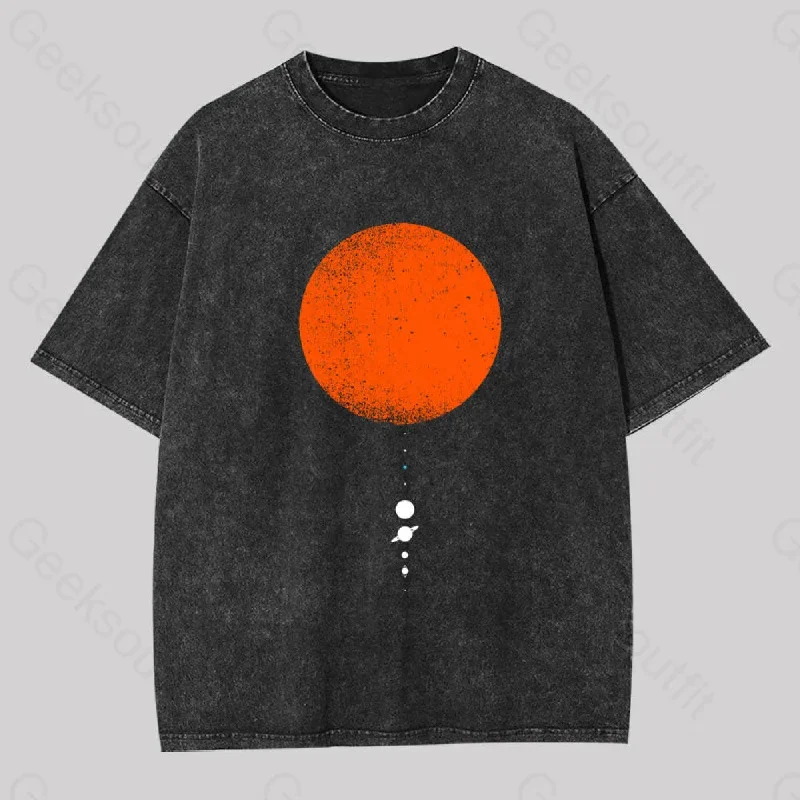 Minimal Solar System Washed T-shirt