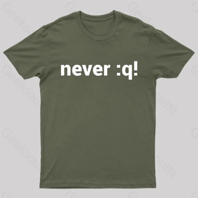 Never :q Geek T-Shirt