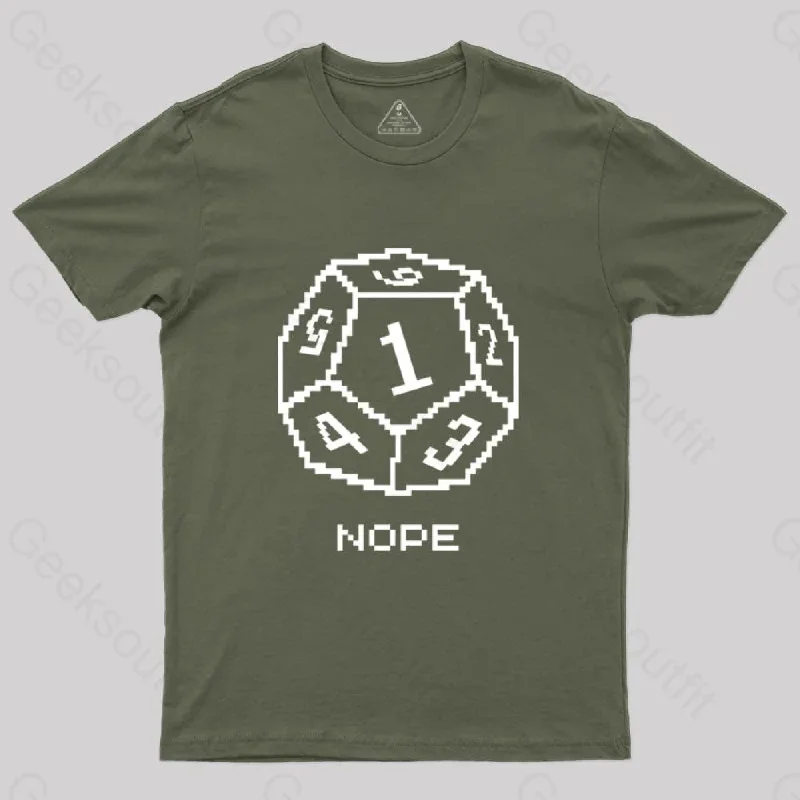 Nope Pixel RPG Dice T-shirt