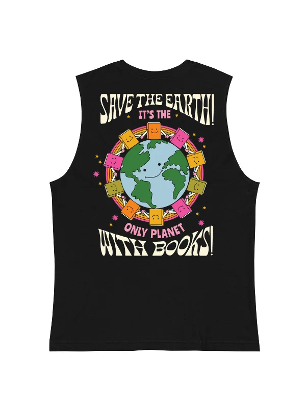 Only Planet with Books Unisex Tank Top (Print Shop)