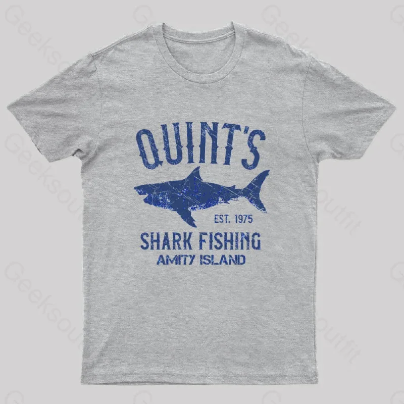 Quint's Shark Fishing Amity Island Nerd T-Shirt