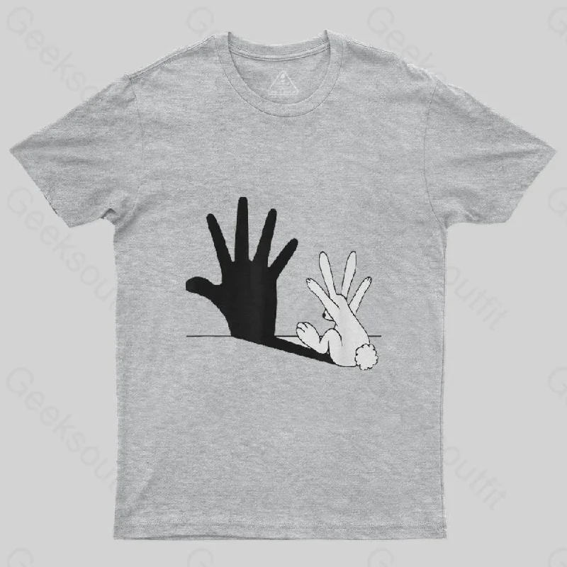 Rabbit Hand Shadow Funny T-Shirt