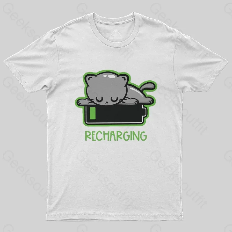 Recharging Cat T-Shirt