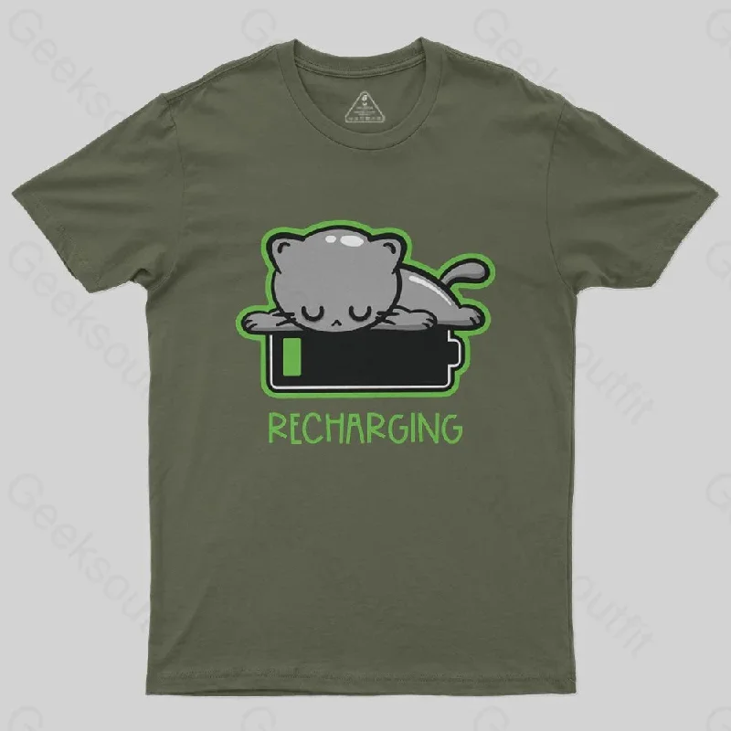 Recharging Cat T-Shirt