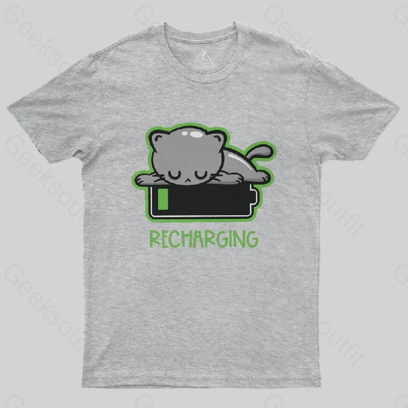 Recharging Cat T-Shirt