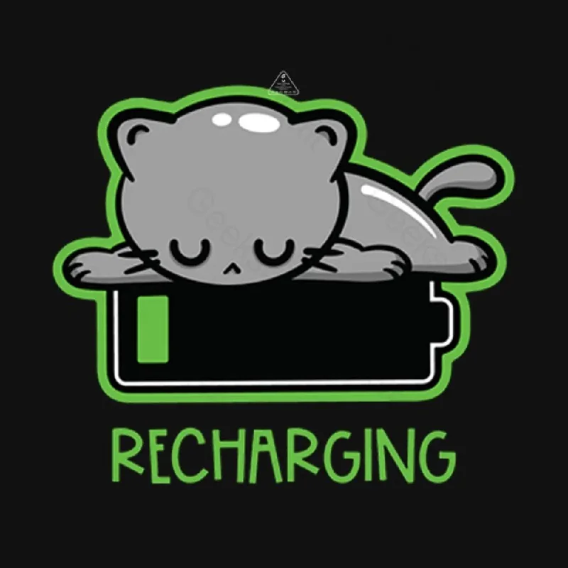 Recharging Cat T-Shirt