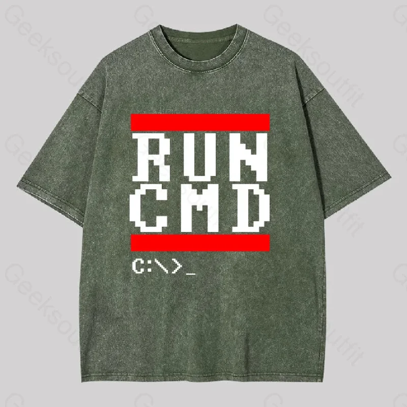 RUN CMD IT Washed T-shirt