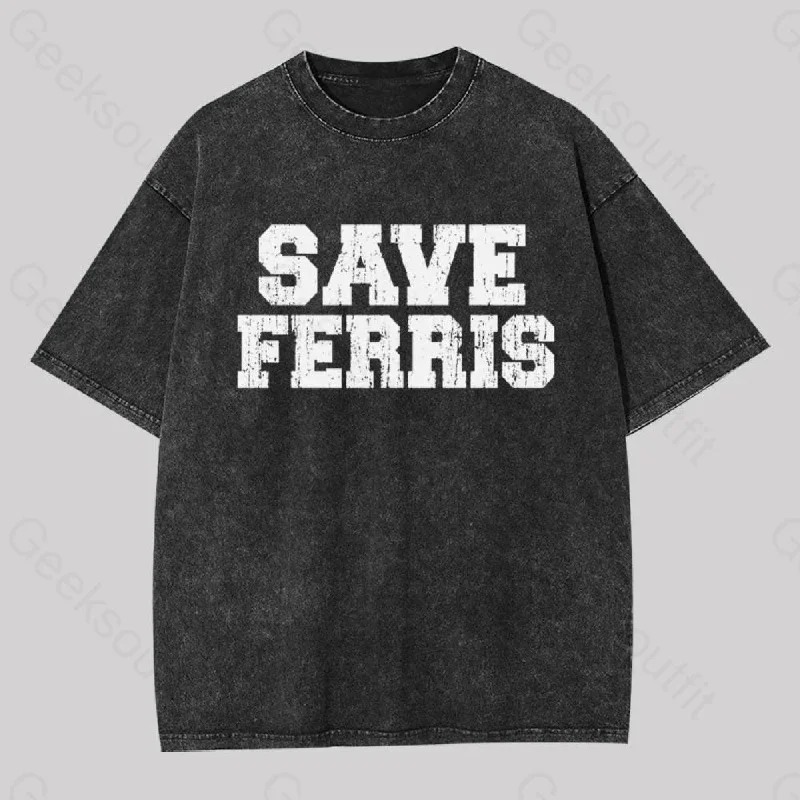 Save Ferris Geek Washed T-shirt