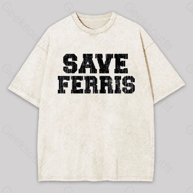 Save Ferris Geek Washed T-shirt